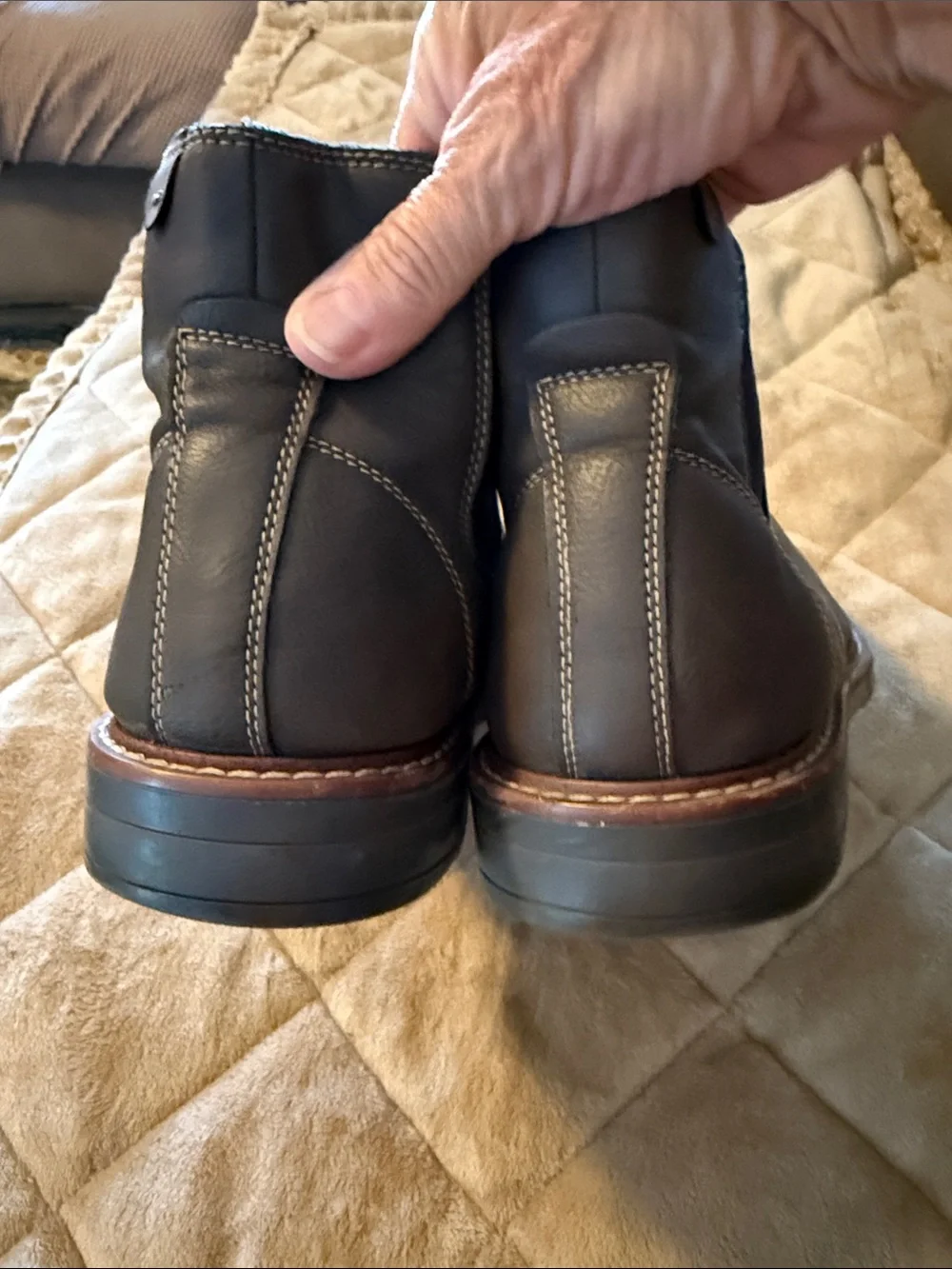 Dockers Men's Ransom Chelsea Brown Faux Leather Chukka Boots